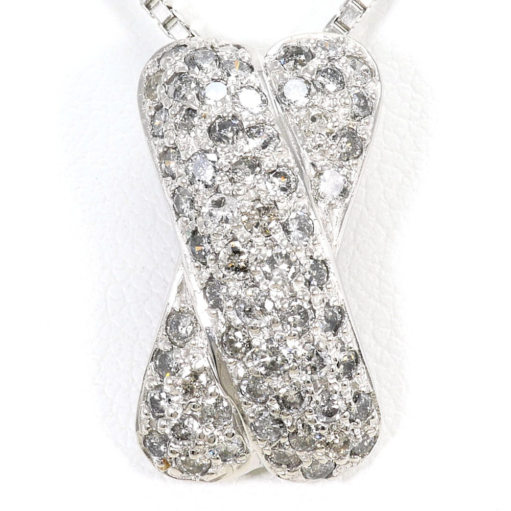 VINTAGE Silver Diamond Necklace